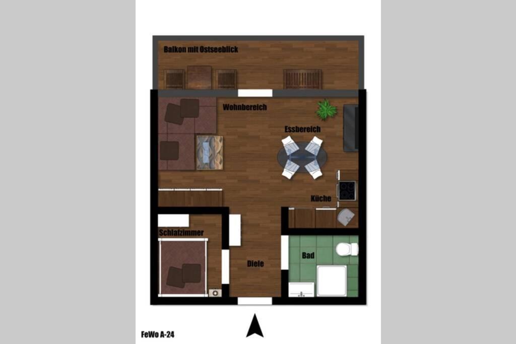Meerblick Ferienwohnung Sierksdorf Eksteriør bilde